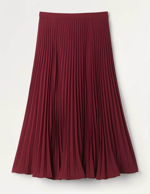 Kristen Pleated Skirt - Maroon Kristen Pleated Skirt - Maroon