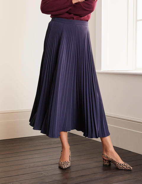 Kristen Pleated Skirt - Navy Kristen Pleated Skirt - Navy