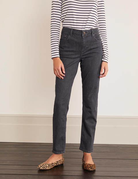 Schmale Jeans mit geradem Bein - Grau Schmale Jeans mit geradem Bein - Grau