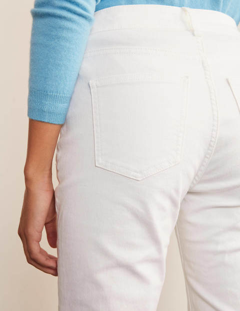 Schmale Jeans mit geradem Bein - Weiß Schmale Jeans mit geradem Bein - Weiß