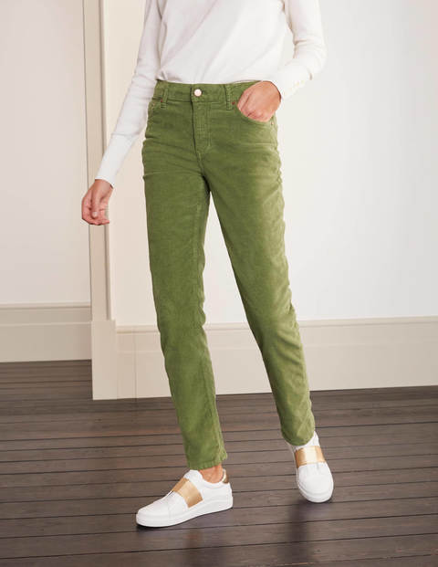 Schmale Cord-Jeans mit geradem Bein - Feldgrün Schmale Cord-Jeans mit geradem Bein - Feldgrün