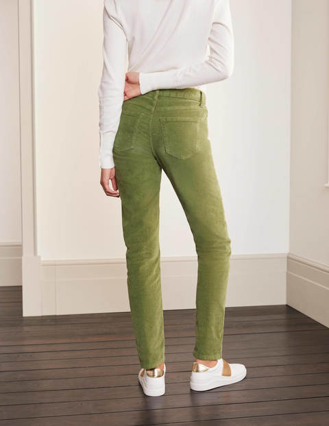 Schmale Cord-Jeans mit geradem Bein - Feldgrün Schmale Cord-Jeans mit geradem Bein - Feldgrün