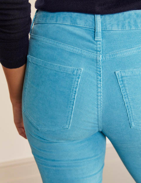 Schmale Cord-Jeans mit geradem Bein - Schottenrockblau Schmale Cord-Jeans mit geradem Bein - Schottenrockblau
