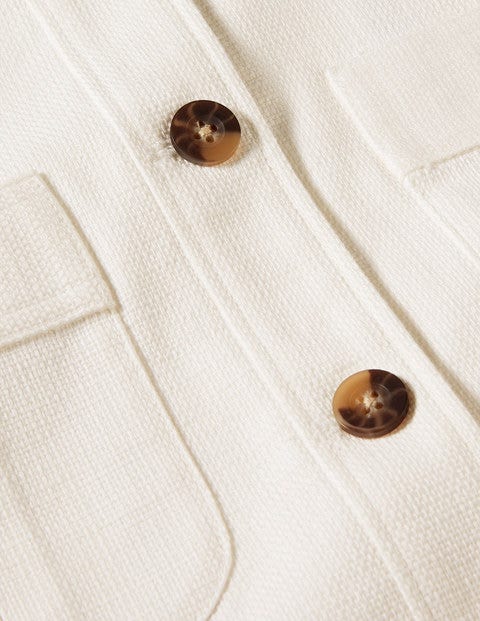 Paget Textured Crop Jacket - Ivory Paget Textured Crop Jacket - Ivory