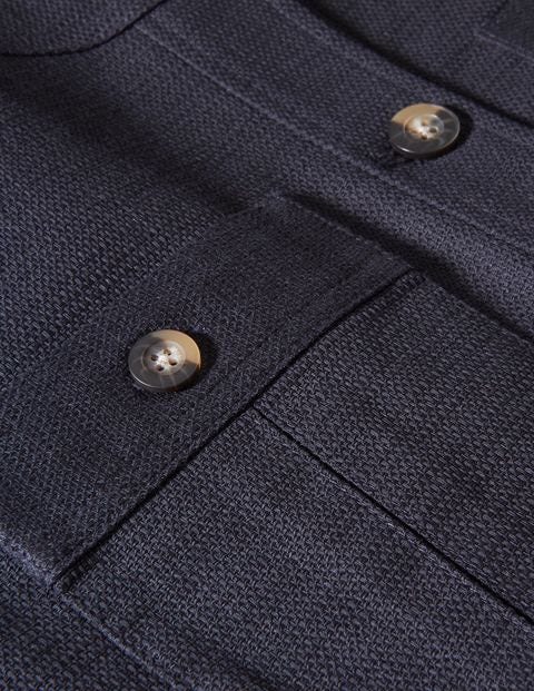 Paget Textured Crop Jacket - Navy Paget Textured Crop Jacket - Navy