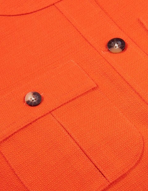 Paget Textured Crop Jacket - Orange Sunset Paget Textured Crop Jacket - Orange Sunset