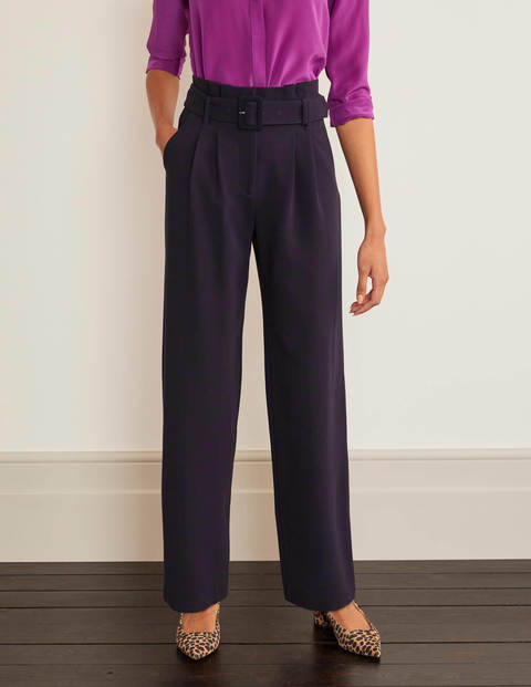 Powis Wide Leg Trousers - Navy Powis Wide Leg Trousers - Navy