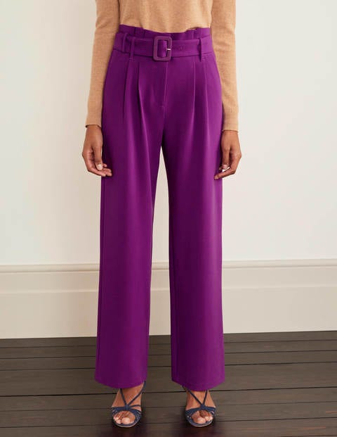 Powis Wide Leg Trousers - Jewel Purple Powis Wide Leg Trousers - Jewel Purple