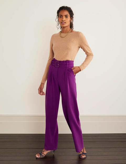 Powis Wide Leg Trousers - Jewel Purple Powis Wide Leg Trousers - Jewel Purple