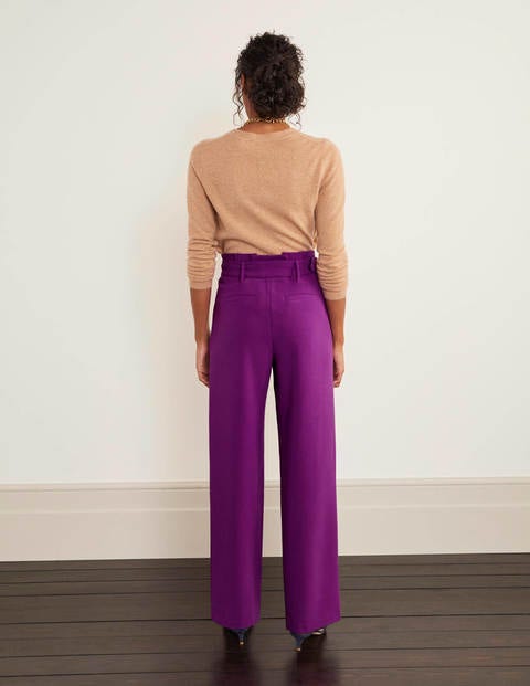 Powis Wide Leg Trousers - Jewel Purple Powis Wide Leg Trousers - Jewel Purple