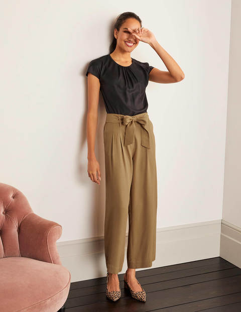 Melville Tie Waist Culottes - Camel Melville Tie Waist Culottes - Camel