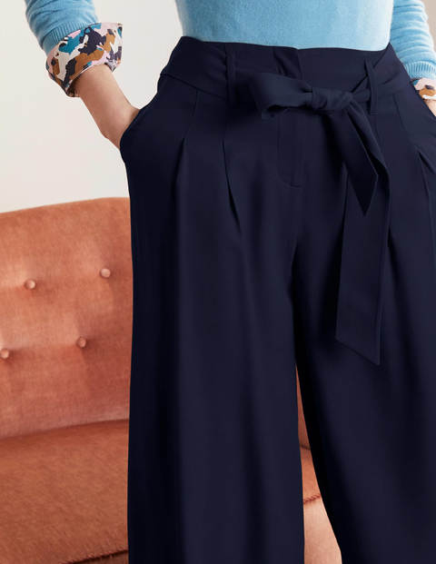 Melville Tie Waist Culottes - Navy Melville Tie Waist Culottes - Navy