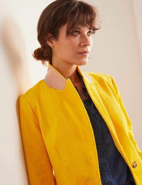Davies Cord Blazer - Maize Yellow Davies Cord Blazer - Maize Yellow