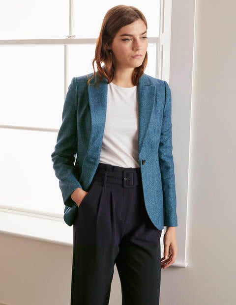 Atkins British Tweed Blazer - Dark Blue Herringbone Atkins British Tweed Blazer - Dark Blue Herringbone