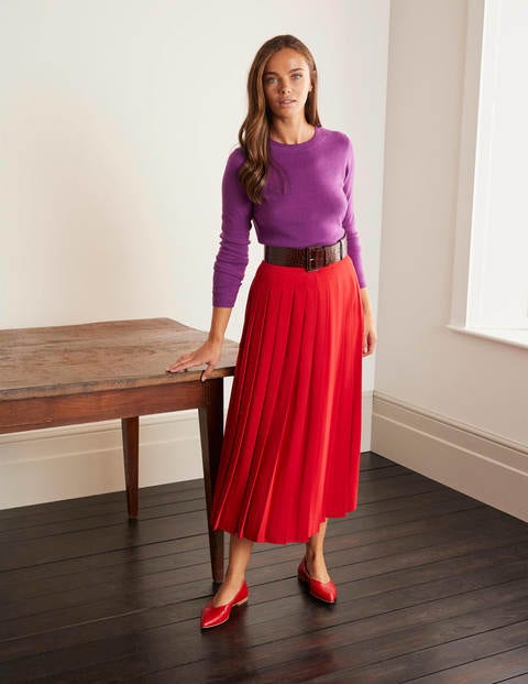 Musgrove Pleated Skirt - RED Musgrove Pleated Skirt - RED