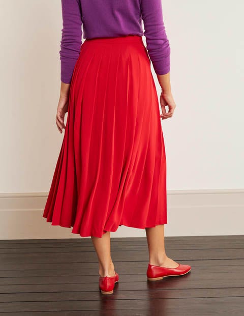 Musgrove Pleated Skirt - RED Musgrove Pleated Skirt - RED