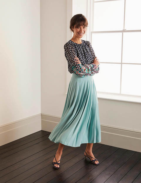 Musgrove Pleated Skirt - Icicle Green Musgrove Pleated Skirt - Icicle Green