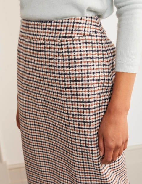 Carbury Pencil Skirt - Camel Check Carbury Pencil Skirt - Camel Check