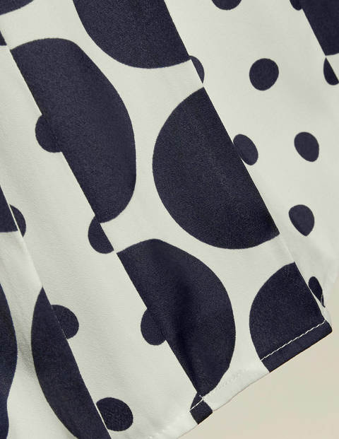 Philippa Midi Skirt - Ivory and Navy Spot Mix Philippa Midi Skirt - Ivory and Navy Spot Mix