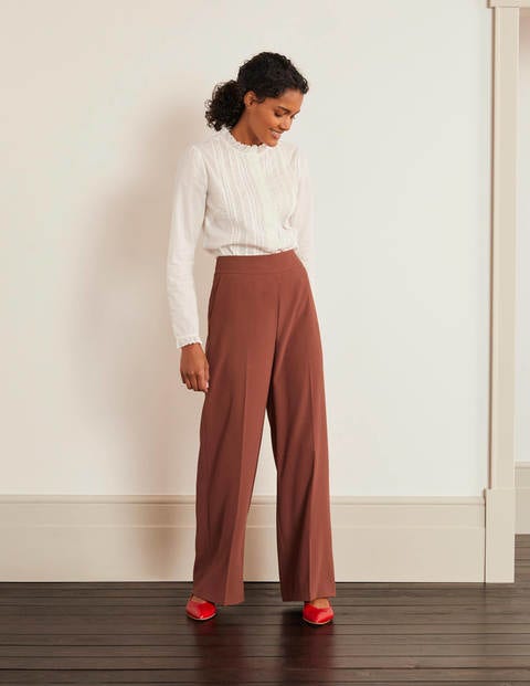 Kintore Wide Leg Trousers - Red Oak Kintore Wide Leg Trousers - Red Oak