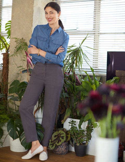 Rothes Seam Detail Trousers - Pewter Rothes Seam Detail Trousers - Pewter