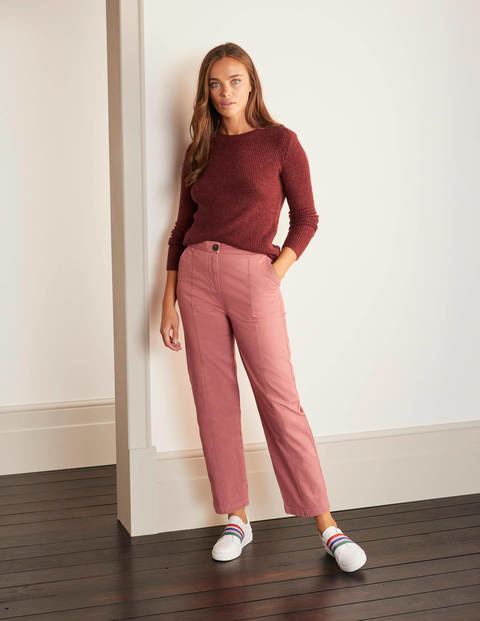 Rothes Hose mit Ziernähten - Graurosa Rothes Hose mit Ziernähten - Graurosa