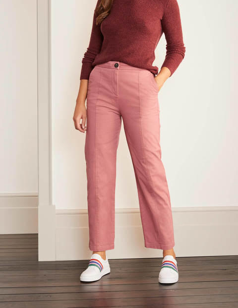 Rothes Hose mit Ziernähten - Graurosa Rothes Hose mit Ziernähten - Graurosa