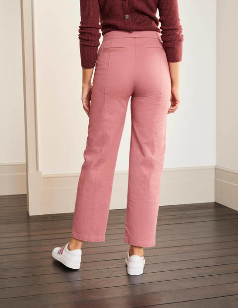 Rothes Hose mit Ziernähten - Graurosa Rothes Hose mit Ziernähten - Graurosa