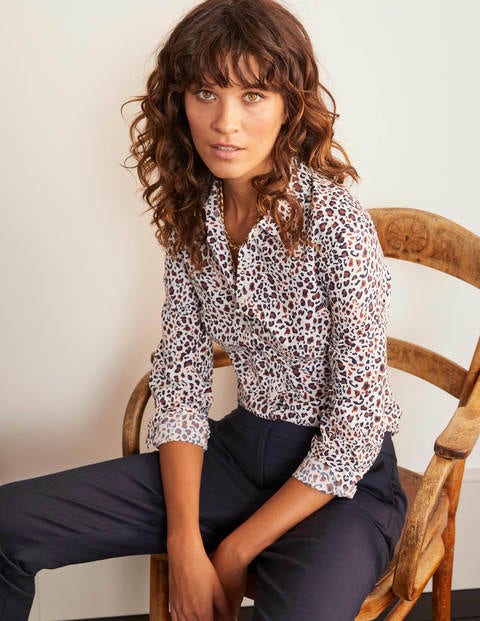 Modern Classic Shirt - Red Oak and Navy, Leopard Pop Modern Classic Shirt - Red Oak and Navy, Leopard Pop