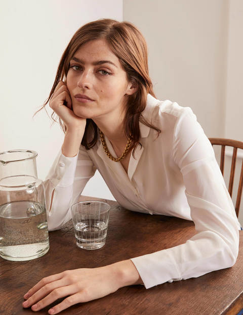 Tabitha Silk Shirt - Ivory Tabitha Silk Shirt - Ivory