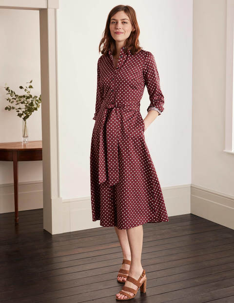 boden red dress with sleeves