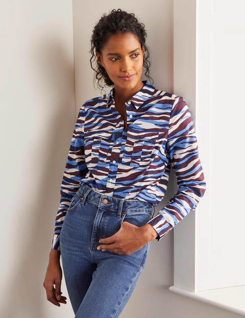 Faye Shirt - Ivory and Fig, Wild Faye Shirt - Ivory and Fig, Wild