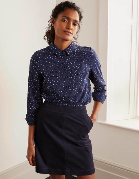 Faye Shirt - Navy Polka Spot Faye Shirt - Navy Polka Spot