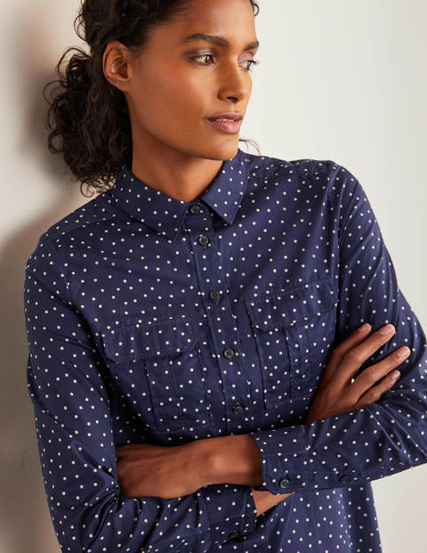 Faye Shirt - Navy Polka Spot Faye Shirt - Navy Polka Spot