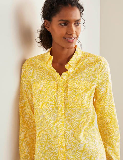 Faye Shirt - Maize, Zebra Wave Faye Shirt - Maize, Zebra Wave