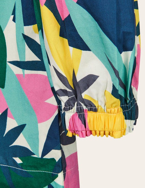 Joanna Top - Ivory, Abstract Palm Joanna Top - Ivory, Abstract Palm