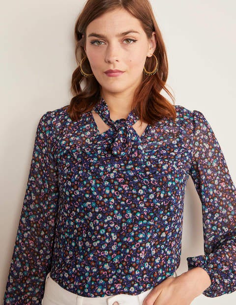 Imogen Bluse - Schwarz, Englische Blüten Imogen Bluse - Schwarz, Englische Blüten