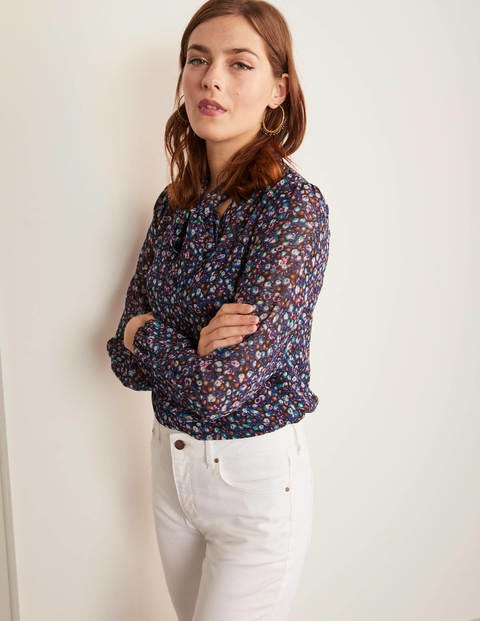 Imogen Bluse - Schwarz, Englische Blüten Imogen Bluse - Schwarz, Englische Blüten