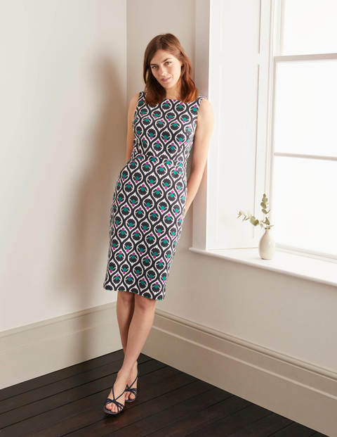 Heather Textured Dress - French Navy, Bramble Bud Heather Textured Dress - French Navy, Bramble Bud