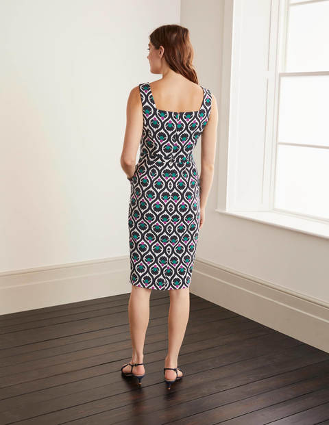 Heather Textured Dress - French Navy, Bramble Bud Heather Textured Dress - French Navy, Bramble Bud