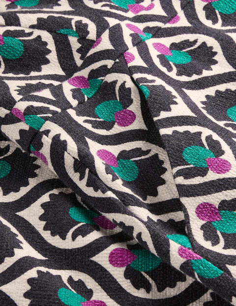 Heather Textured Dress - French Navy, Bramble Bud Heather Textured Dress - French Navy, Bramble Bud