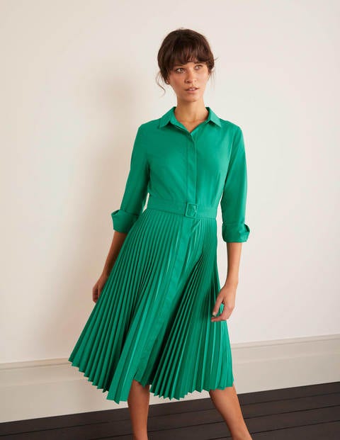 Alma Pleated Shirt Dress - Wild Meadow Alma Pleated Shirt Dress - Wild Meadow