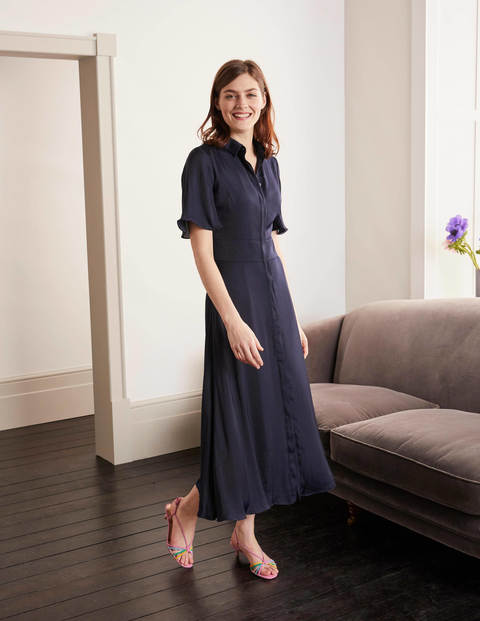 Olive Shirt Dress - Navy Olive Shirt Dress - Navy