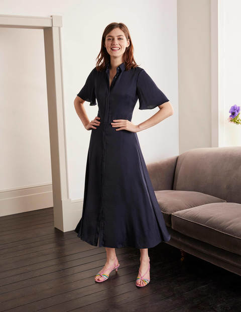 Olive Shirt Dress - Navy Olive Shirt Dress - Navy