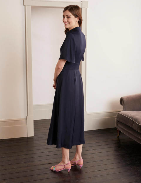 Olive Shirt Dress - Navy Olive Shirt Dress - Navy