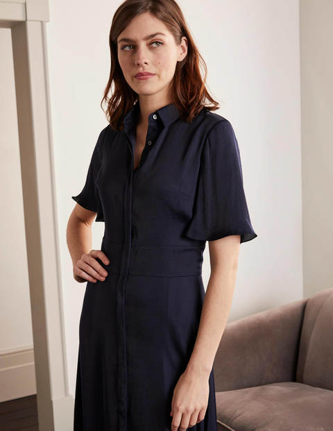 Olive Shirt Dress - Navy Olive Shirt Dress - Navy