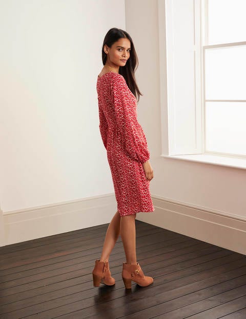 Serena Dress - Cherry Red, Ditsy Pop Small Serena Dress - Cherry Red, Ditsy Pop Small