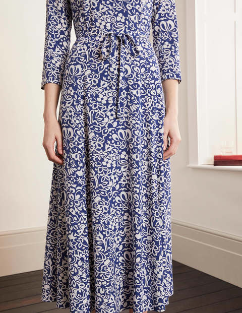 Adora Midi Dress - Blue Depths, Decorative Bloom Adora Midi Dress - Blue Depths, Decorative Bloom