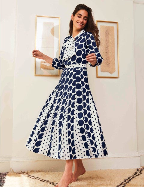 boden navy spot dress