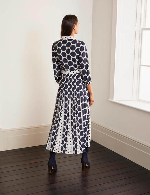 Philippa Midi Dress - Ivory and Navy, Brand Spot Philippa Midi Dress - Ivory and Navy, Brand Spot